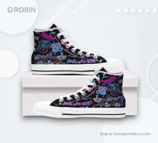 Arcane League of Legends Jinx Limited Edition High Top Canvas Shoes