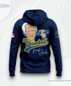 Baseball Hall of Famer Bob Uecker Special Blue Hoodie