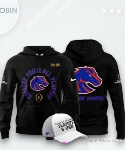 Boise State College Football Playoff 2024 25 Black Hoodie