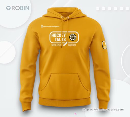 Boston Bruins Hockey Talks Mental Health Awareness Night Hoodie