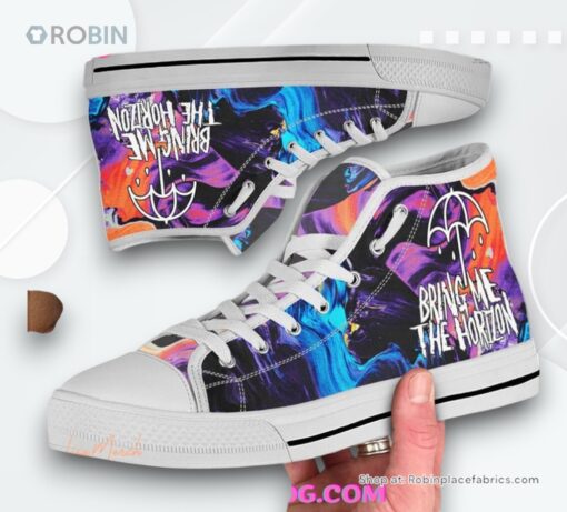 Bring Me The Horizon Limited Edition Converse Hightop Canvas Shoes