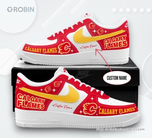 Calgary Flames Special Edition Nike Air Force 1 Sneaker