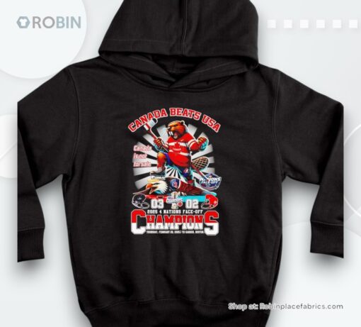 Canada Beats Usa 2025 4 Nations Face Off Champions Shirt