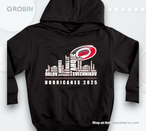Carolina Hurricanes 2025 Players Names City Skyline Shirt