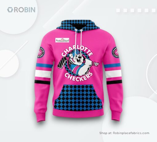 Charlotte Checkers Neon Night 2025 Hoodie