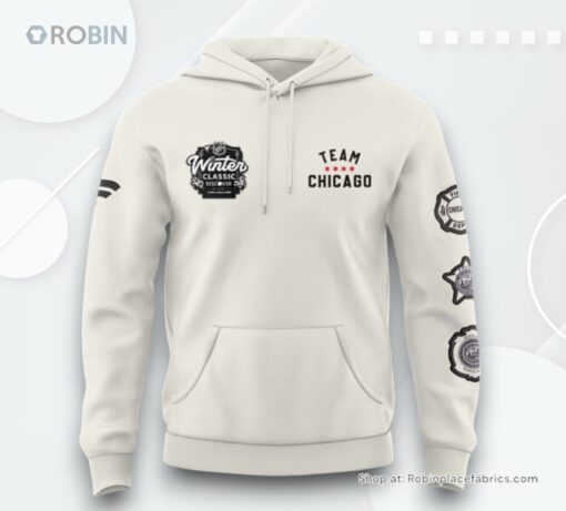 Chicago Blackhawks Winter Classic 2025 Cream Hoodie
