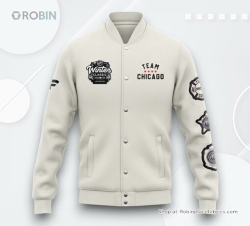Chicago Blackhawks Winter Classic 2025 Varsity Jacket