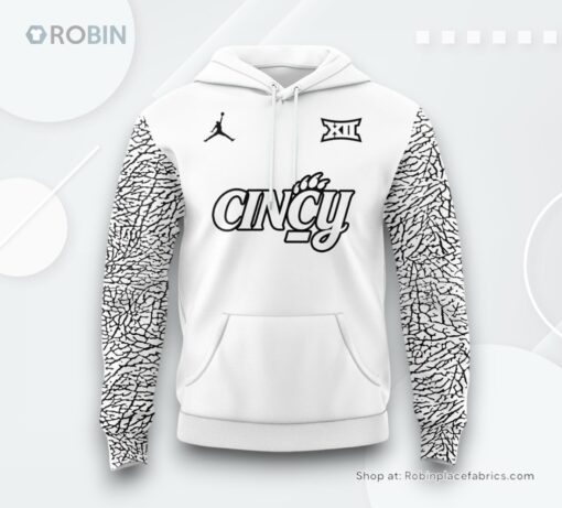 Cincinnati Bearcats Black Cat Alternate Uniform White Hoodie