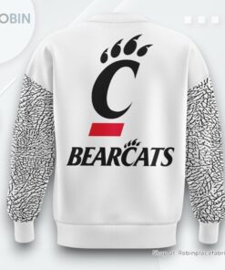 Cincinnati Bearcats Black Cat Alternate Uniform White Sweatshirt, Sweater