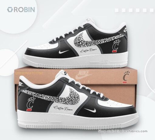 Cincinnati Bearcats Black Cat Nike Air Force 1 Sneaker