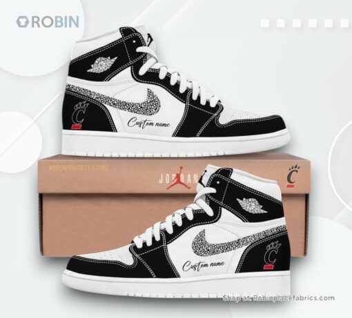 Cincinnati Bearcats Black Cat Nike Air Jordan 1 Sneakers