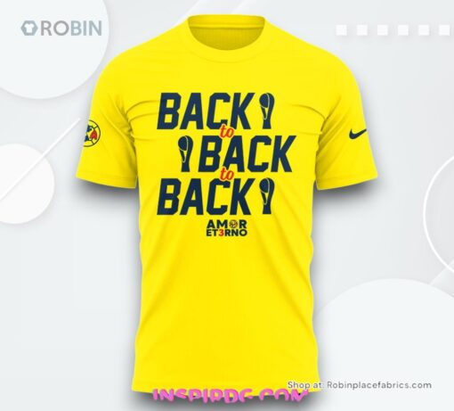 Club América Back to Back Champions Yellow Nike T Shirt