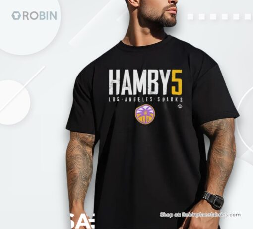 Dearica Hamby #5 Los Angeles Sparks Basketball Elite Shirt