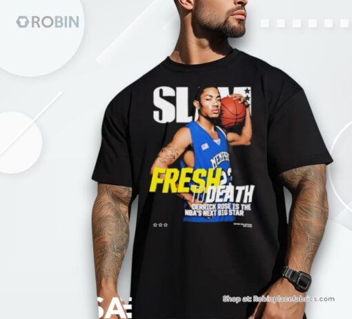 Derrick Rose Fresh To Death 2008 Slam Cover Ahead Of Derrick Rose Is The Nba’s Next Big Star Night In Chicago Shirts