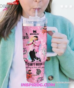 Elvis Presley Rock & Roll Pink Stanley Tumbler 40oz