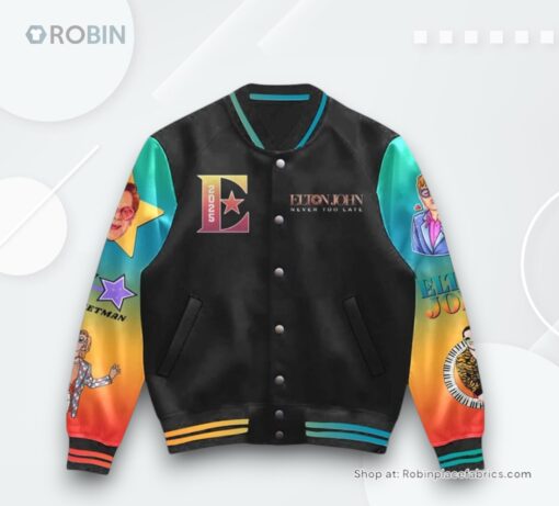 Elton John Never Too Late Varsity Jacket