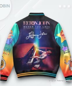 Elton John Never Too Late Varsity Jacket