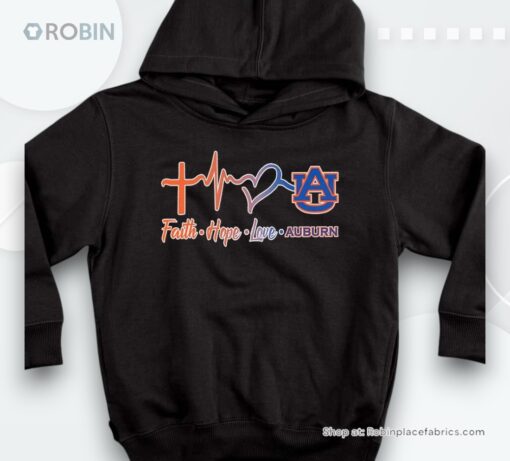 Faith Hope Love Auburn Tigers Heartbeashirt