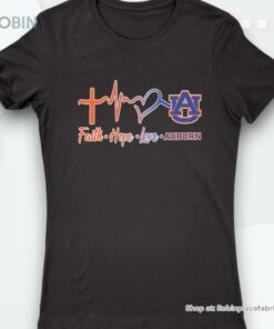 Faith Hope Love Auburn Tigers Heartbeashirt