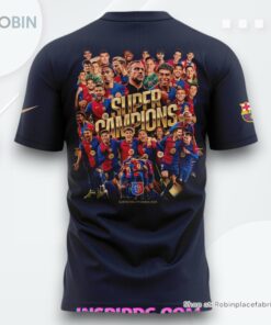 FC Barcelona New Supercopa de España Campions 2024 Shirt