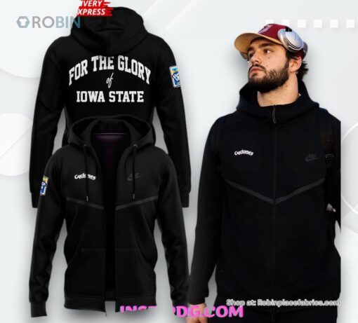 For The Glory Of Iowa State Cyclones Football Zip Hoodie