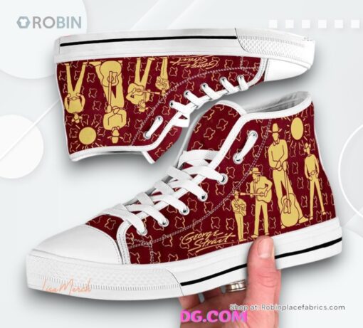 George Strait Limited Edition Converse Hightop Canvas Shoes