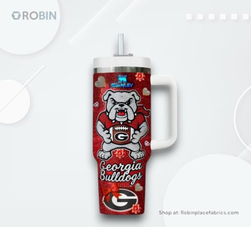 Georgia Bulldogs Glitter Spirit Stanley Tumbler Cup