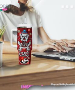 Georgia Bulldogs Glitter Spirit Stanley Tumbler Cup Georgia Bulldogs Glitter Spirit Stanley Tumbler Cup