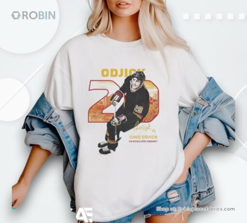 Gino Odjick 20 Vancouver Canucks City Signature Shirt