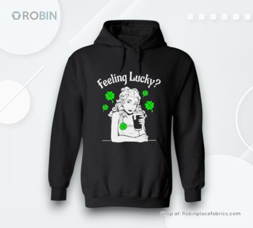 Girl Drinking Guinness Feeling Lucky Of St Patricks Day Shirt