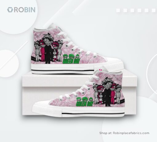 Green Day Limited Edition High Top Canvas Shoes