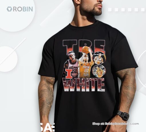 Illinois Basketball Tre White Nil Shirt