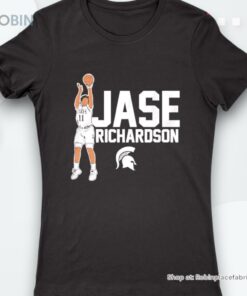 Jase Richardson Jump Shot Michigan State Spartans Shirt Jase Richardson Jump Shot Michigan State Spartans Shirt