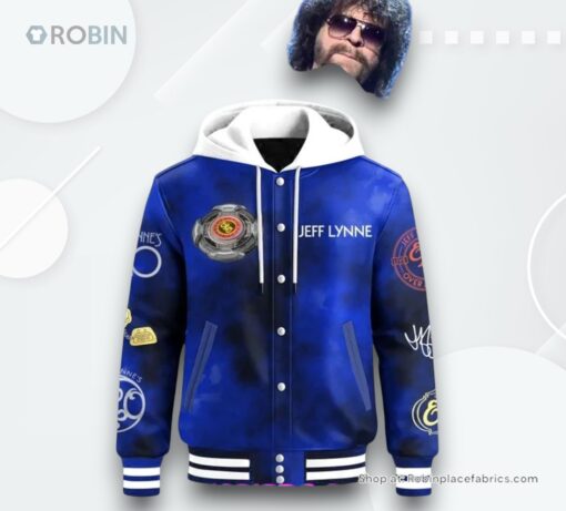 Jeff Lynne’s ELO Forever Limited Edition Blue Hooded Varsity Jacket