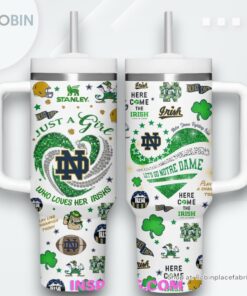 Just a Girl Notre Dame Fighting Irish Stanley Tumbler Cup Just a Girl Notre Dame Fighting Irish Stanley Tumbler Cup