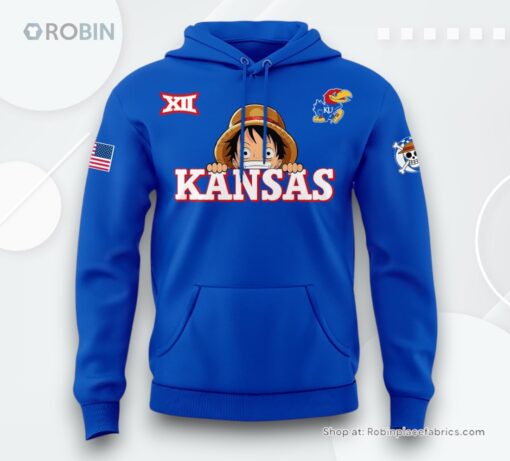 Kansas Jayhawks Men’s Basketball One Piece Night Hoodie