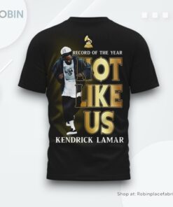 Kendrick Lamar Not Like Us Record of the Year at the Grammy T Shirt
