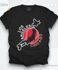 Los Angeles Dodgers Vs Chicago Cubs Baseball Map Shirt