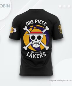 Los Angeles Lakers x One Piece Gear 5 Black Shirt