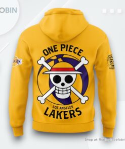 Los Angeles Lakers x One Piece Gear 5 Yellow Hoodie