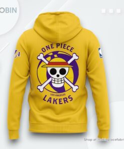 Los Angeles Lakers x One Piece Special Gold Hoodie