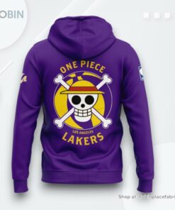 Los Angeles Lakers x One Piece Special Purple Hoodie