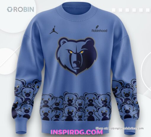 Memphis Grizzlies Teddy Bear Special Edition Blue Sweatshirt, Sweater