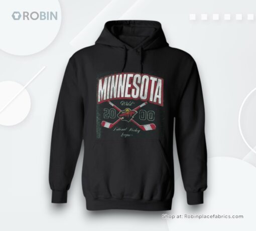 Men’s Minnesota Wild Fanatics Heather Cross Sticks Tri Blend Shirt