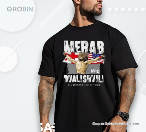 Merab Dvalishvili Ufc Bamtamweight Division Georgia Flag Shirt