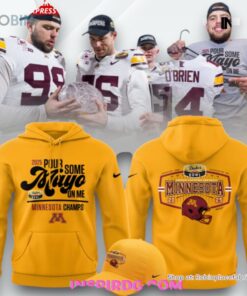 Minnesota Golden Gophers Duke Mayo Bowl Champions 2025 Gold Hoodie