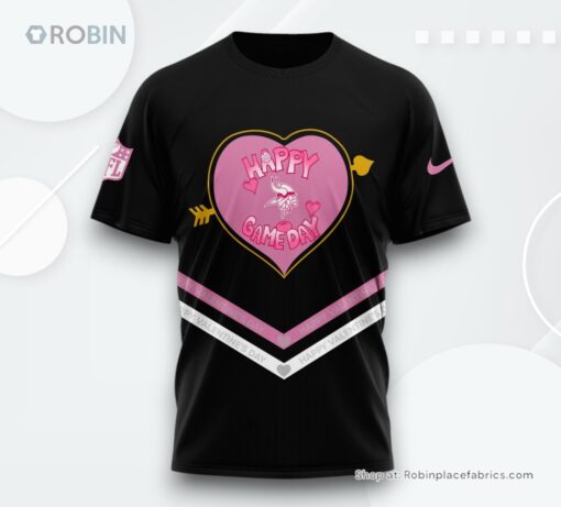 Minnesota Vikings Happy Valentine Game Day 2025 T Shirt