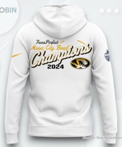 Missouri Tigers TransPerfect Music City Bowl Champions 2024 White Hoodie