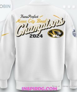 Missouri Tigers TransPerfect Music City Bowl Champions 2024 White Sweatshirt, Sweater
