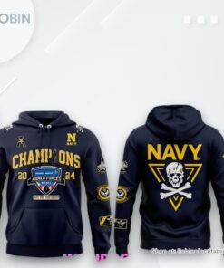 Navy Midshipmen Armed Forces Bowl Champions 2024 Navy Hoodie
